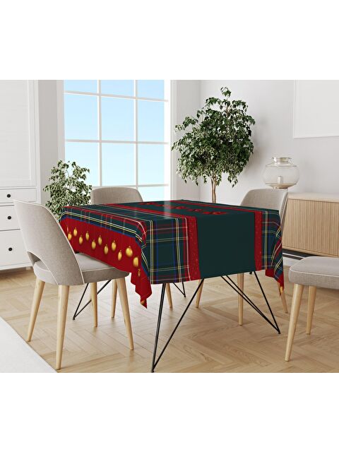 Evmila Yılbaşı Desenli Masa Örtüsü Sarı  140x200 - S000111076-23173