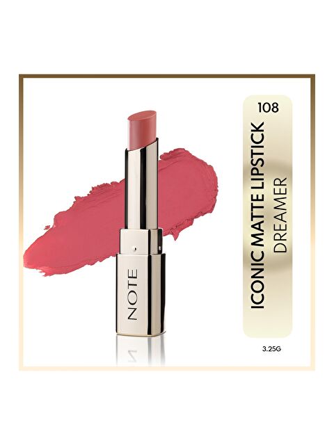 Note Cosmetique Iconic Matte Lipstick Kalıcı Mat Ruj 108 Dreamer - Pembe - S000423876-20024