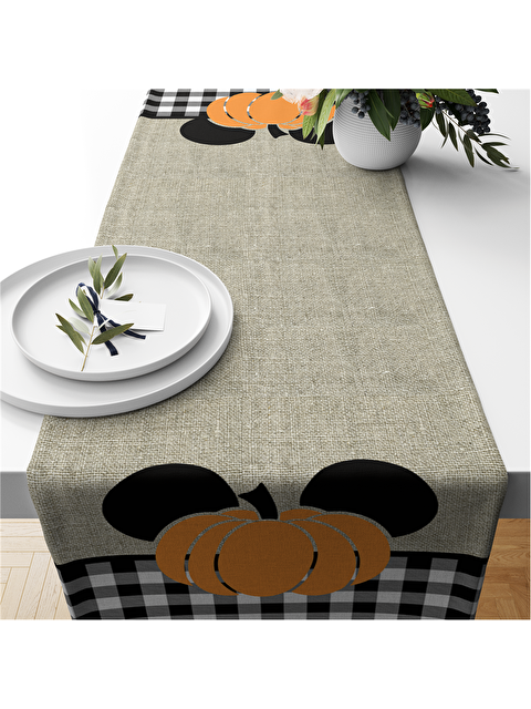 Evmila Sonbahar Temalı Kadife 40x140 Runner - S000285826-23173