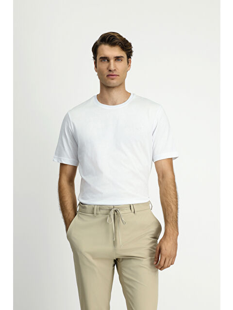 Kiğılı Bisiklet Yaka Regular Fit Pamuk Tişört - S000450557-20063