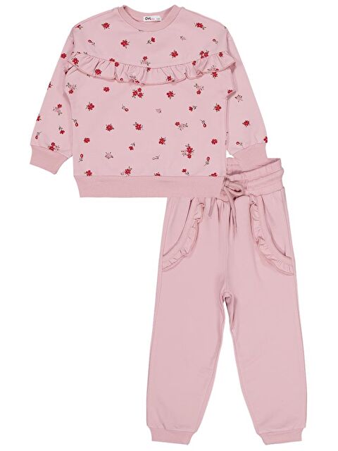 Civil Girls Çiçek Empirme 2-5 Yaş Eşofman Takımı - S000467806-20028