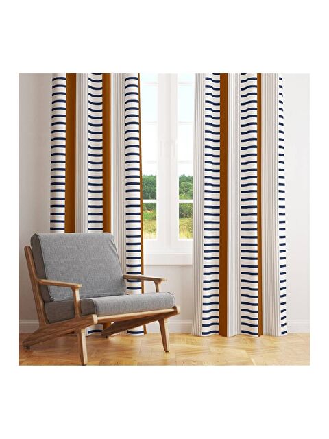 Evmila Süet Dokulu Bohem Figürlü Fon Perde 498 - S000286633-23173