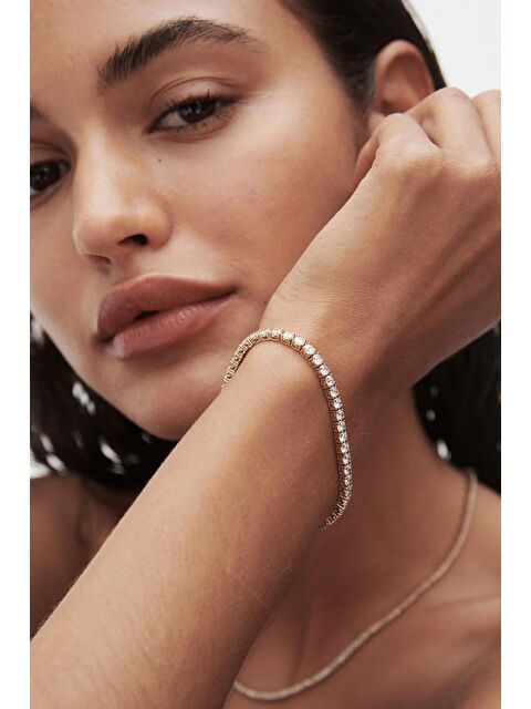 New Obsessions Arianne Klasik Suyolu Bileklik- 3mm Taşlı - S000446368-20076