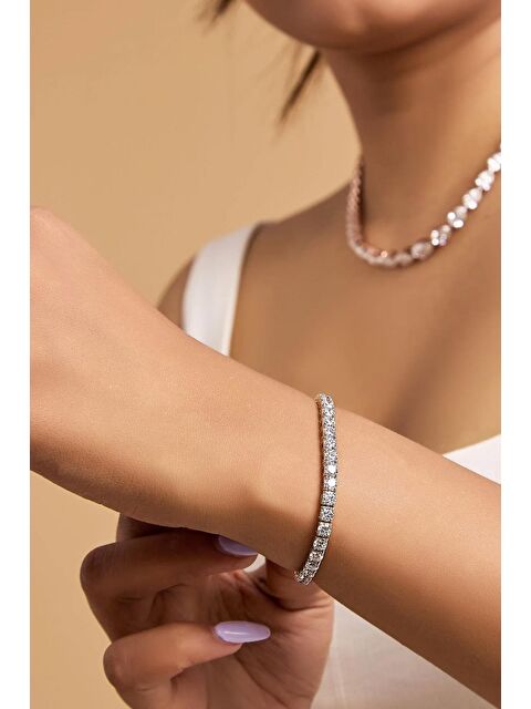 New Obsessions Elliot Kare Taşlı Klasik Suyolu Bileklik- 3mm taşlı - S000446751-18105