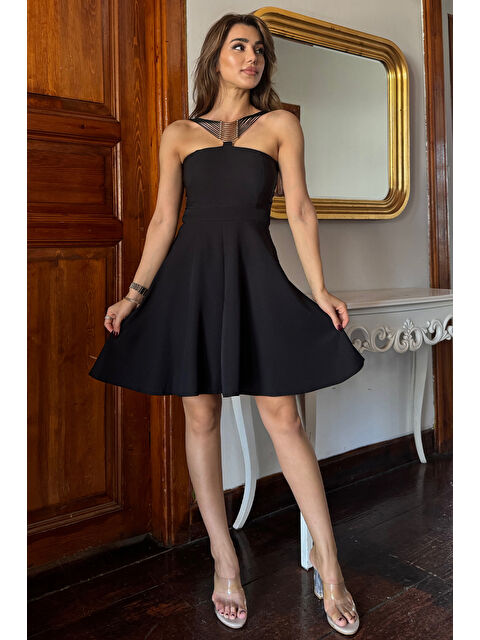 Gülseli Metal Tokalı Kloş Abiye Elbise - S000299366-19351