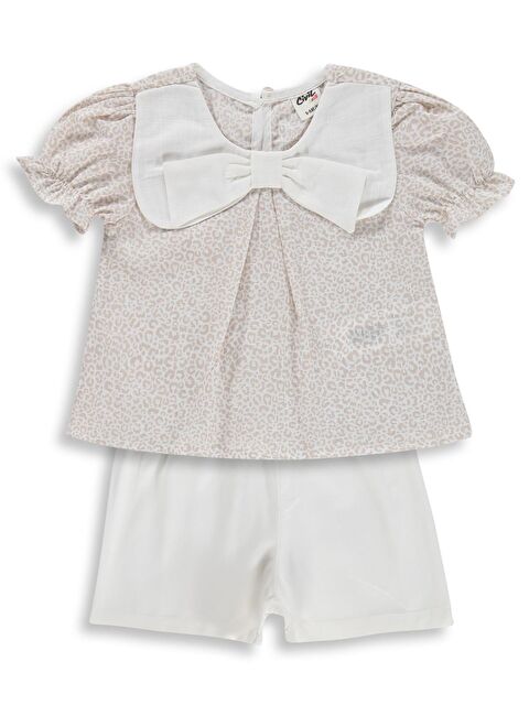 Civil Baby Yaka Fiyonklu 6-18 Ay Takım - Kahverengi