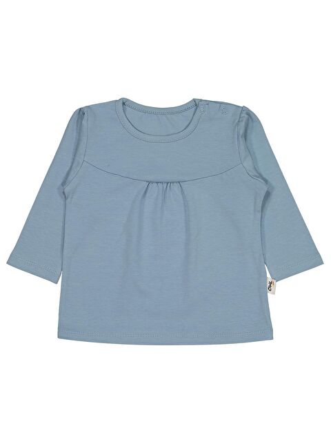 Civil Baby Önü Parçalı 6-18 Ay Kız Tek Üst - Bebe Mavi 12-18 Ay - S000202671-3642