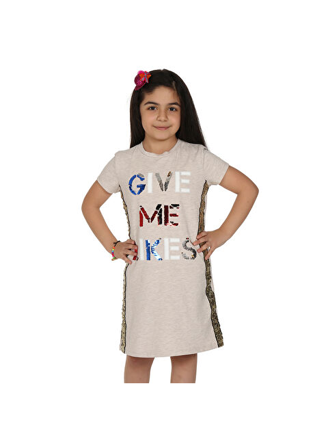 Toontoykids Kız Çocuk Gıve Me Pul Nakışlı Elbise - S000254201-1358