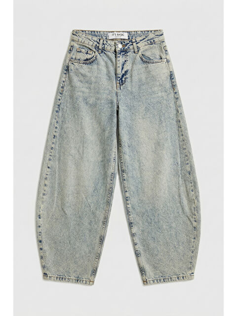 It's Basic Kadın T.Kot 4s6-67 Mega Balon Fit %100 Pamuk Denim Jean