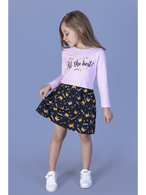 Toontoykids Kız Çocuk All The Best Baskılı Elbise