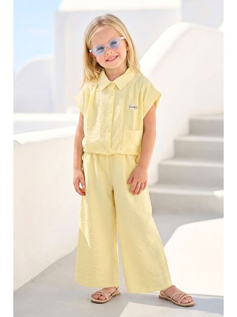ZEYLAND Kız Çocuk Gömlek Ve  Pantolon  İkili Takım - Sarı - S000532622-20072