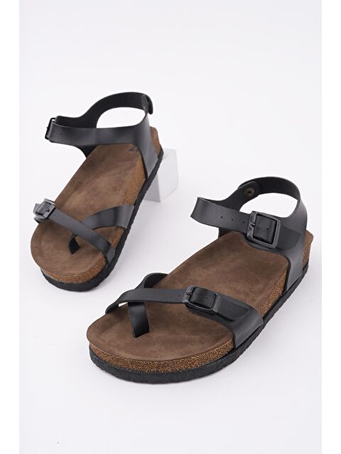 Muggo BLAUS Ayarlanabilir Kemerli Günlük Kadın Parmak Arası Sandalet - S000359566-19351