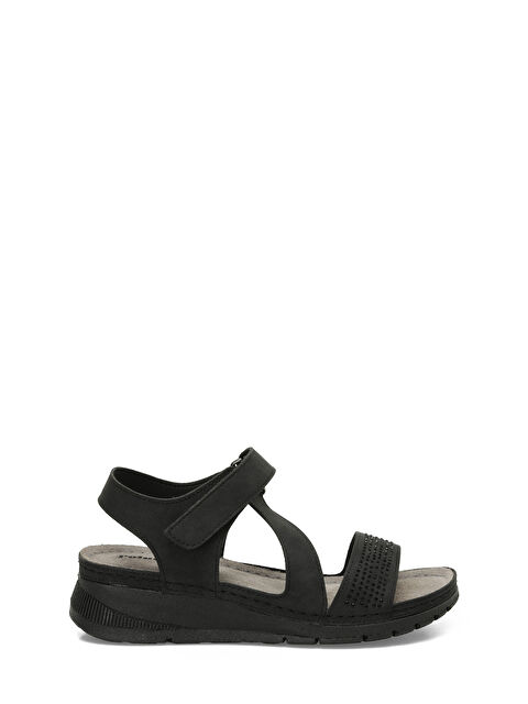 Polaris 167004.Z5FX Siyah Kadın Düz Sandalet - S000428610-19351