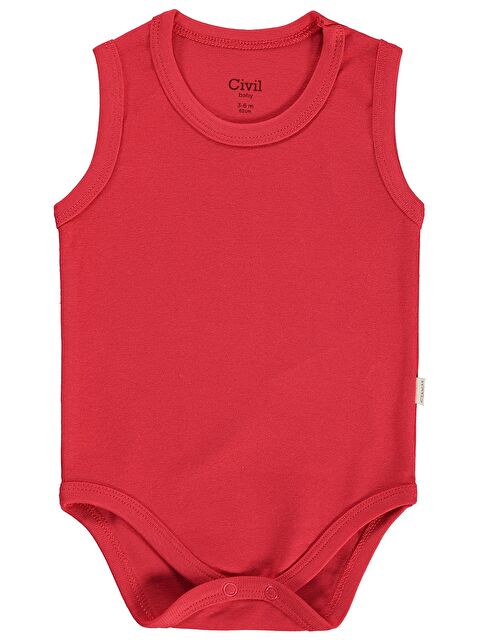 Civil Baby Düz Renkli 3-36 Ay Çıtçıtlı Badi - Kırmızı 2-3 Yaş - S000496882-20045
