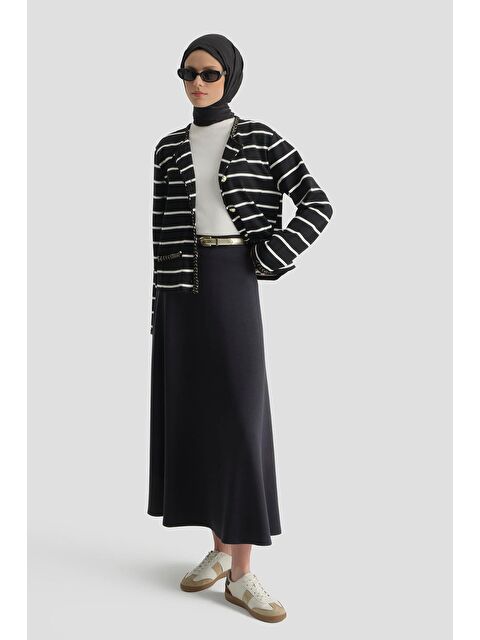 ARMİNE Modal Kloş Etek Siyah - S000504750-19351