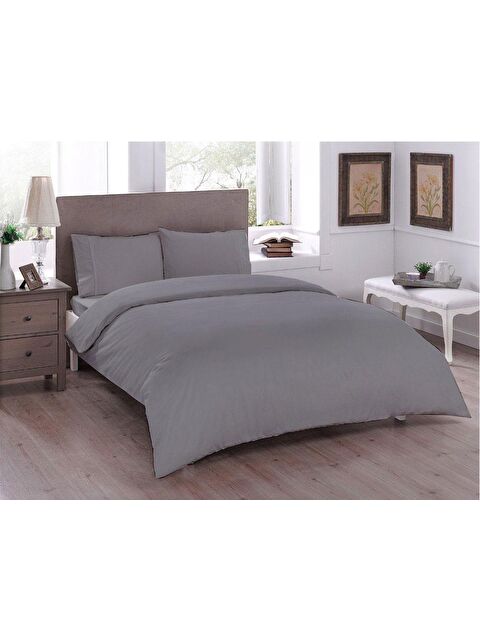 Çeyiz Diyarı Pure Çift Kişilik Nevresim Takımı Gri - S000493203-20600