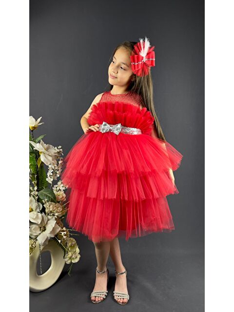 Mnk Baby & Kids Katkat Tüllü Buket Model Kız Çocuk Özel Abiye - S000390299-20045