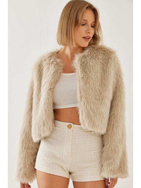 SHADE Kadın Suni Kürkllü Astarlı Mont - S000349938-19928