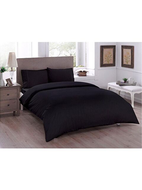 Çeyiz Diyarı Pure Çift Kişilik Nevresim Takımı Siyah - S000493207-19351