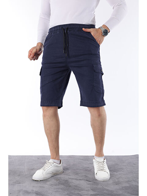 Comstar Erkek Beli Lastikli Dikiş Detaylı Kargo Cep Kapri Şort - S000378125-21164