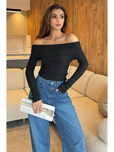 Gülseli Kadın Madonna Yaka Kaşkorse Bluz - S000289703-19351