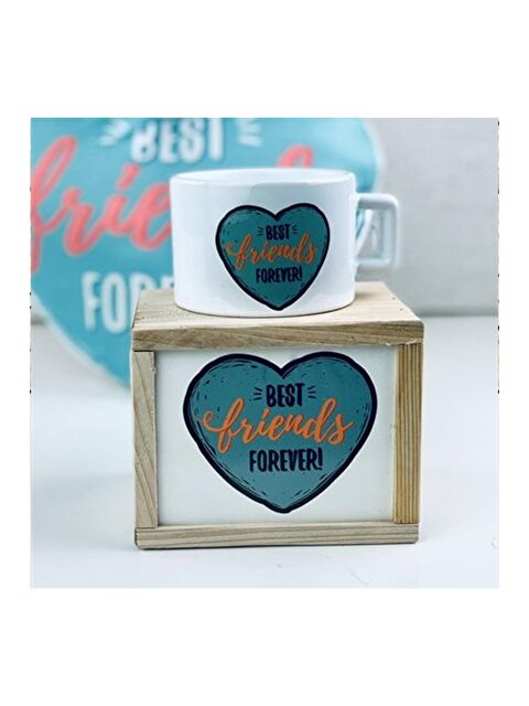 Bam Hediyelik Eşya Ahşap Kutusunda Best Friends Tasarım Kupa Bardak - S000290472-23173