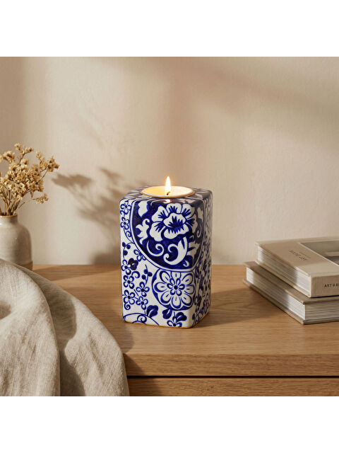 GÜRAL PORSELEN Hong Kong Kutulu El Dekoru Dekoratif Porselen Hediyelik Mumluk 12 Cm - S000513837-37646