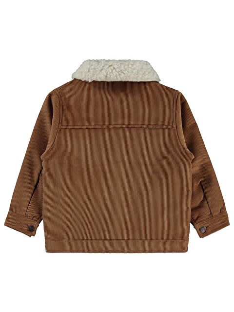 Civil Boys İçi Polarlı Düğmeli Kadife 10-13 Yaş Ceket - Kahve 13-14 Yaş - S000494741-19413