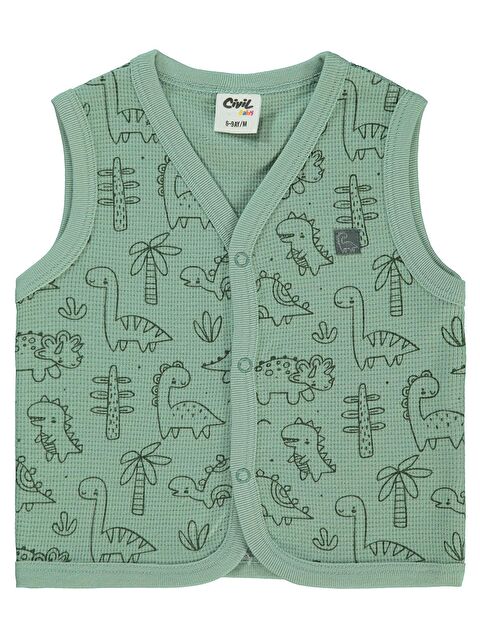 Civil Baby Dinozor Empirme 6-18 Ay Yelek - Haki 18-24 Ay - S000494742-18547