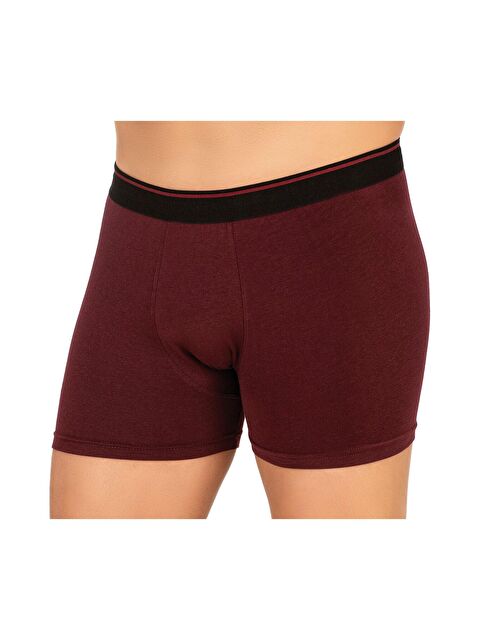 Kompedan Erkek Modal Pamuklu Boxer | Bordo K11256 - S000234483-19951