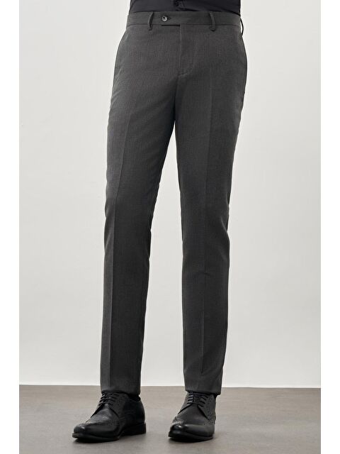 İMZA Antrasit Esnek Yandan Cepli Slim Fit Classic Erkek Pantolon 1003245209 - S000352579-29666