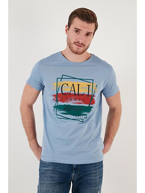 Buratti Pamuklu Slim Fit Bisiklet Yaka Erkek %100 Pamuk Tişört 541CALIFORNIA24 - S000139034-23093