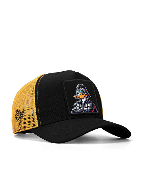 BlackBörk Duckside Logolu Siyah-Sarı Trucker Şapka