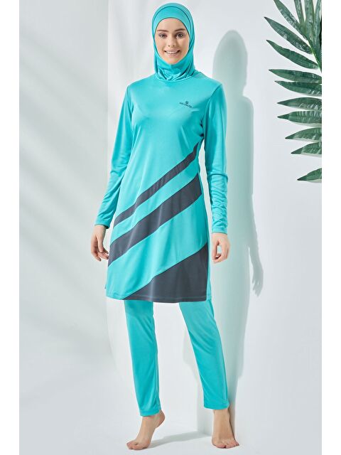 C&City Tam Kapalı Tesettür Mayo C11020 Mint - S000215957-1180