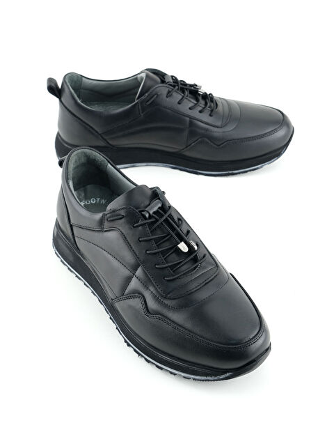 Al-Me Erkek İç Dış Hakiki Deri Ortopedik Rahat Taban Bağcıklı Ayarlanabilir Günlük Spor Ayakkabı - S000366152-19351