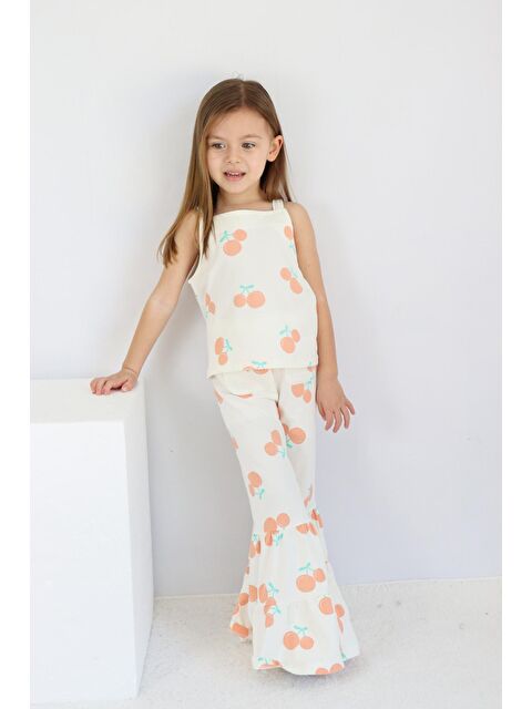 Harika Kids Kız Çocuk Kolsuz İspanyol PAça  Yazlık Basic Takım 2-5 yaş - S000217564-19965