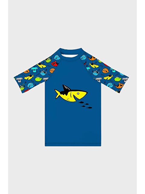 Slipstop Aquatic Desenli Kolay Kuruyan Uv Korumalı T Shirt ST2531000001 - S000387564-20019