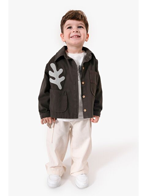 Jikko Baby Bayramlık Nakış Detaylı Ceketli 3'lü Erkek Çocuk Takımı 9095