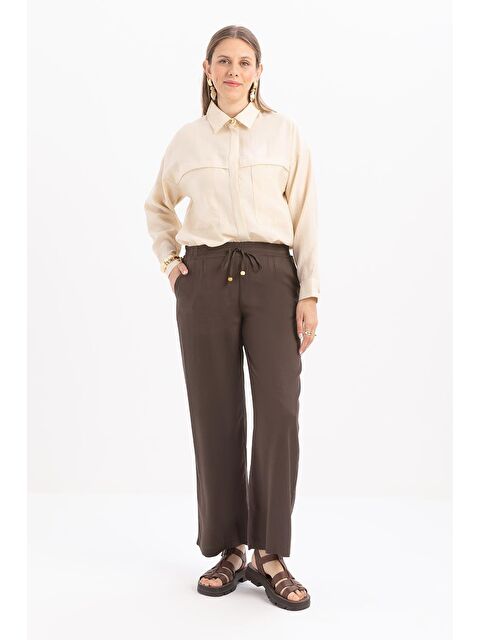 ALLDAY Kahve-Beli Lastikli Pantolon - S000501679-19413