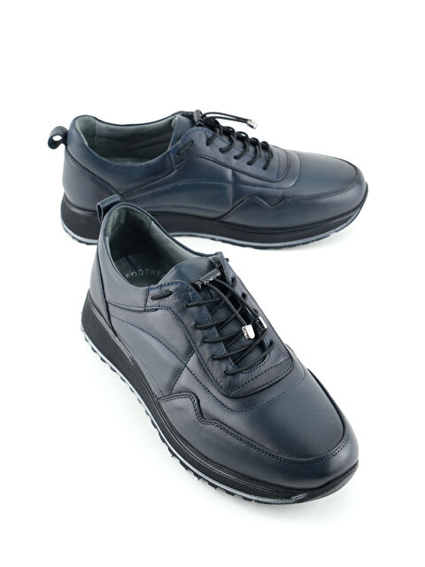 Al-Me Erkek İç Dış Hakiki Deri Ortopedik Rahat Taban Bağcıklı Ayarlanabilir Günlük Spor Ayakkabı - S000366152-21164