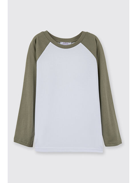 Panço Erkek Çocuk Uzun Kollu T-Shirt Ekru - S000473322-19965