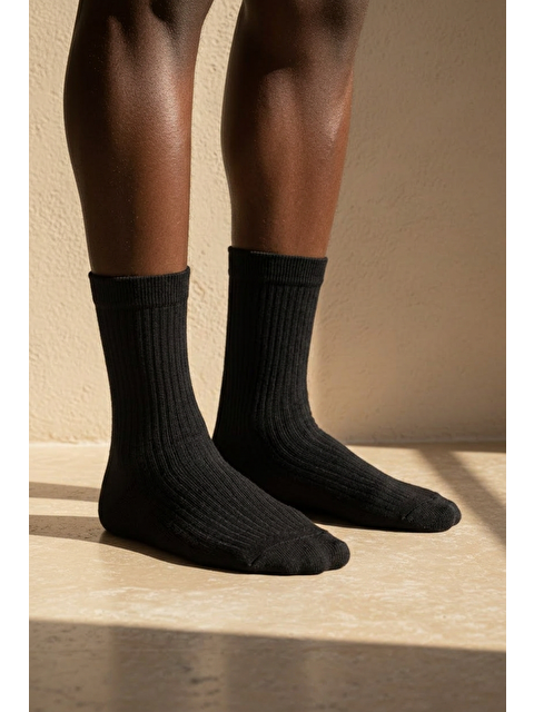 Katia And Bony Unisex Basic Siyah Soket Çorap