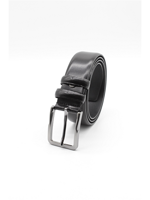 İMZA Siyah Düz Classic %100 Deri Dikişsiz Kemer 1046260307