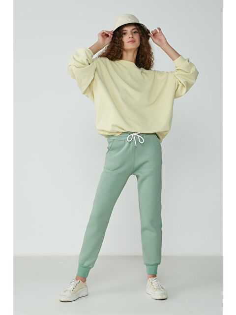 C&City Manşet Paça Eşofman Altı 903 Fıstık Yeşil - S000216112-29488