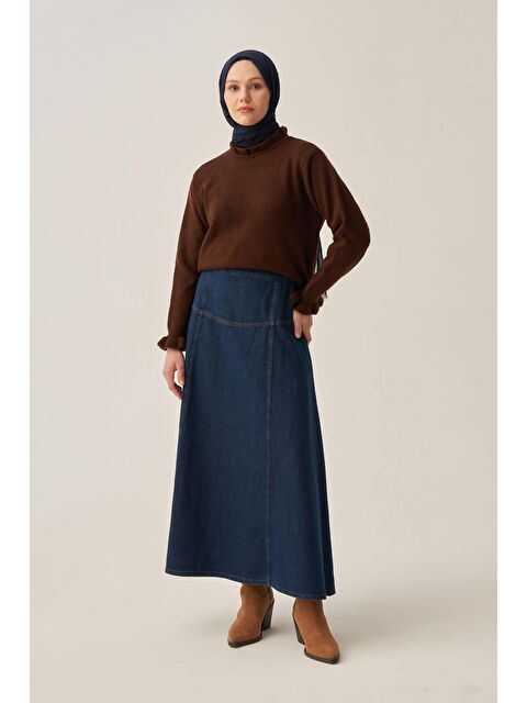 ALLDAY Mavi-Denim Kloş Etek - S000500238-17234