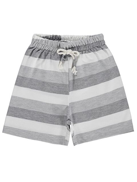 Civil Boys Çizgili 6-9 Yaş Şort - Gri