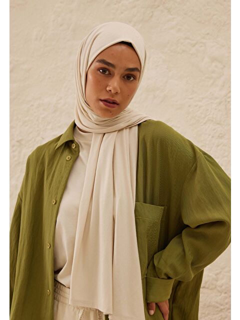 Fresh Scarfs Penye Şal İnci - S000420272-20063