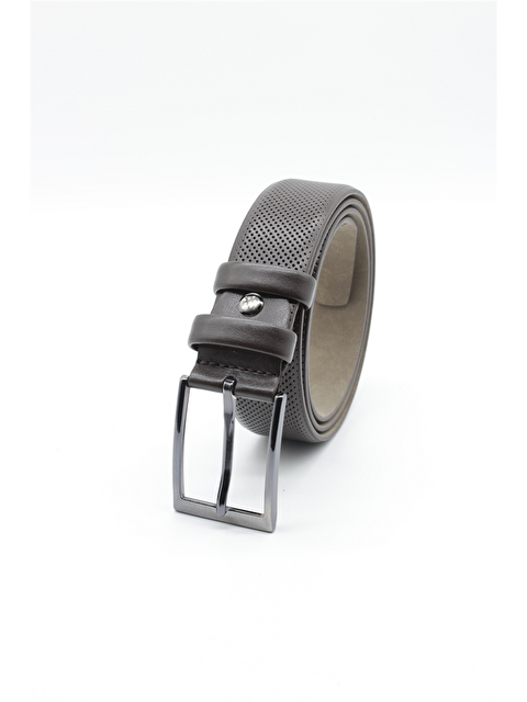 İMZA Kahverengi Classic Suni Deri Dikişli Kemer 1046260202