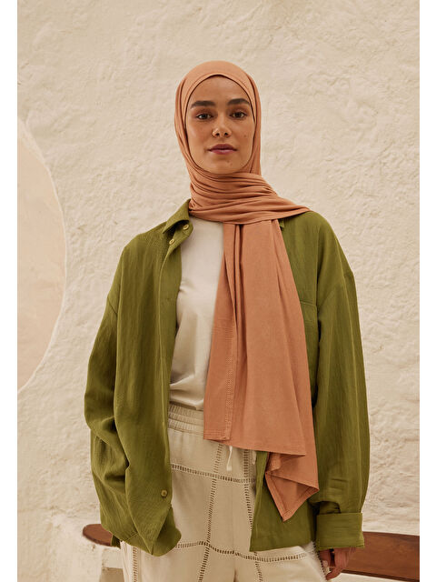 Fresh Scarfs Penye Şal Somon - S000420272-24085