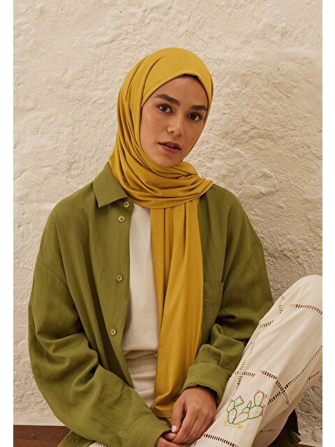 Fresh Scarfs Penye Şal Tatlı Sarı - S000420272-20072